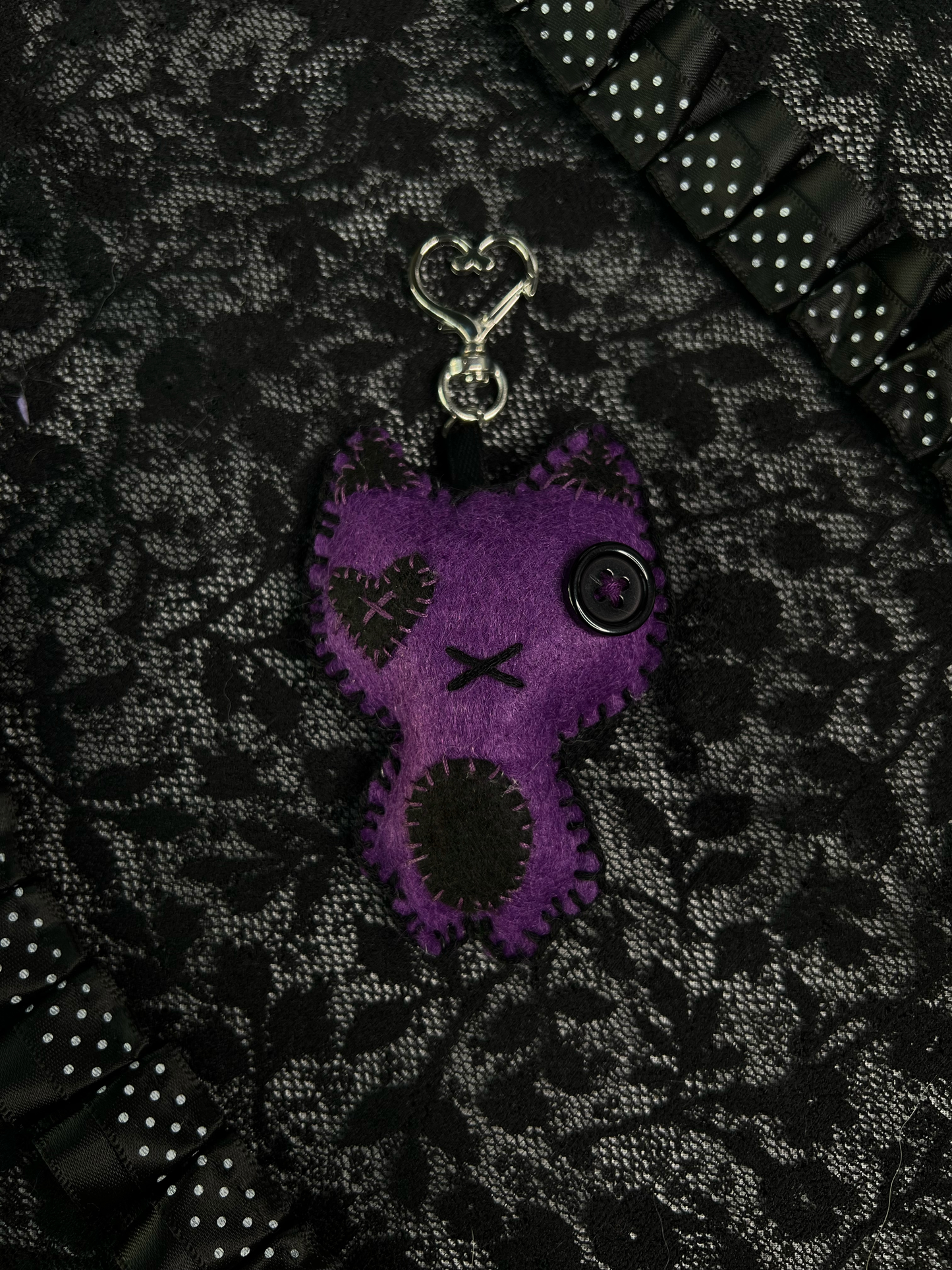 Purple Kitty Bag Charm