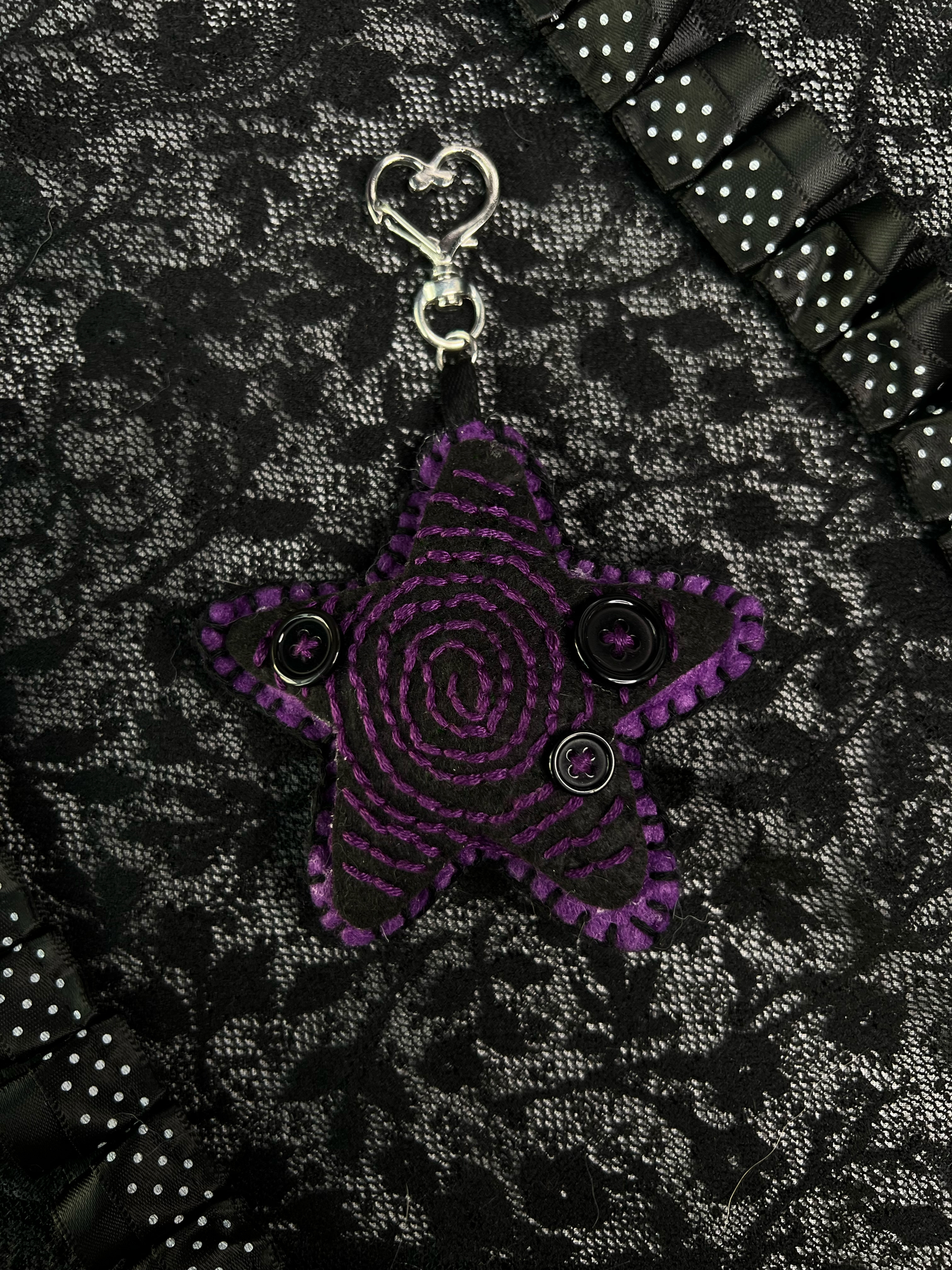 Purple Star Bag Charm