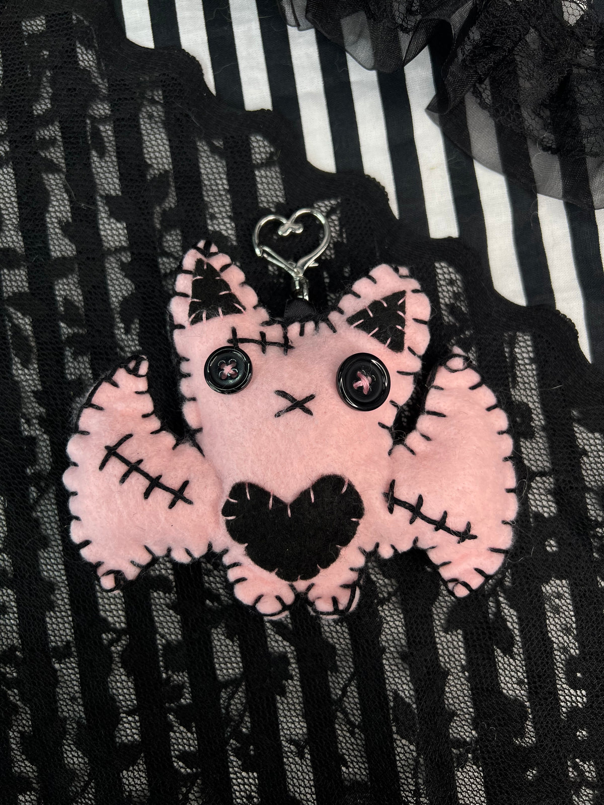 Pink Bat Bag Charm