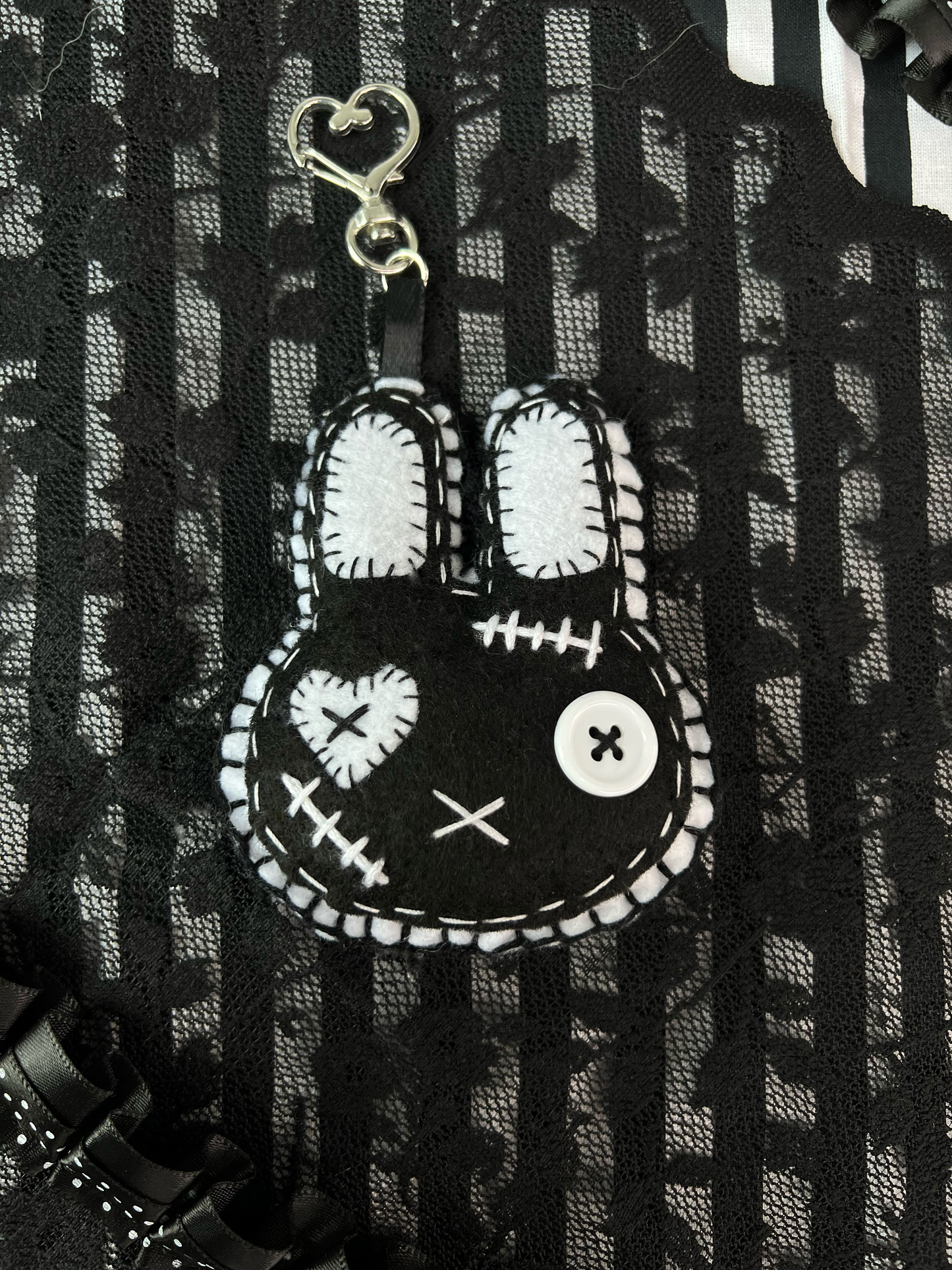 White Bunny Bag Charm