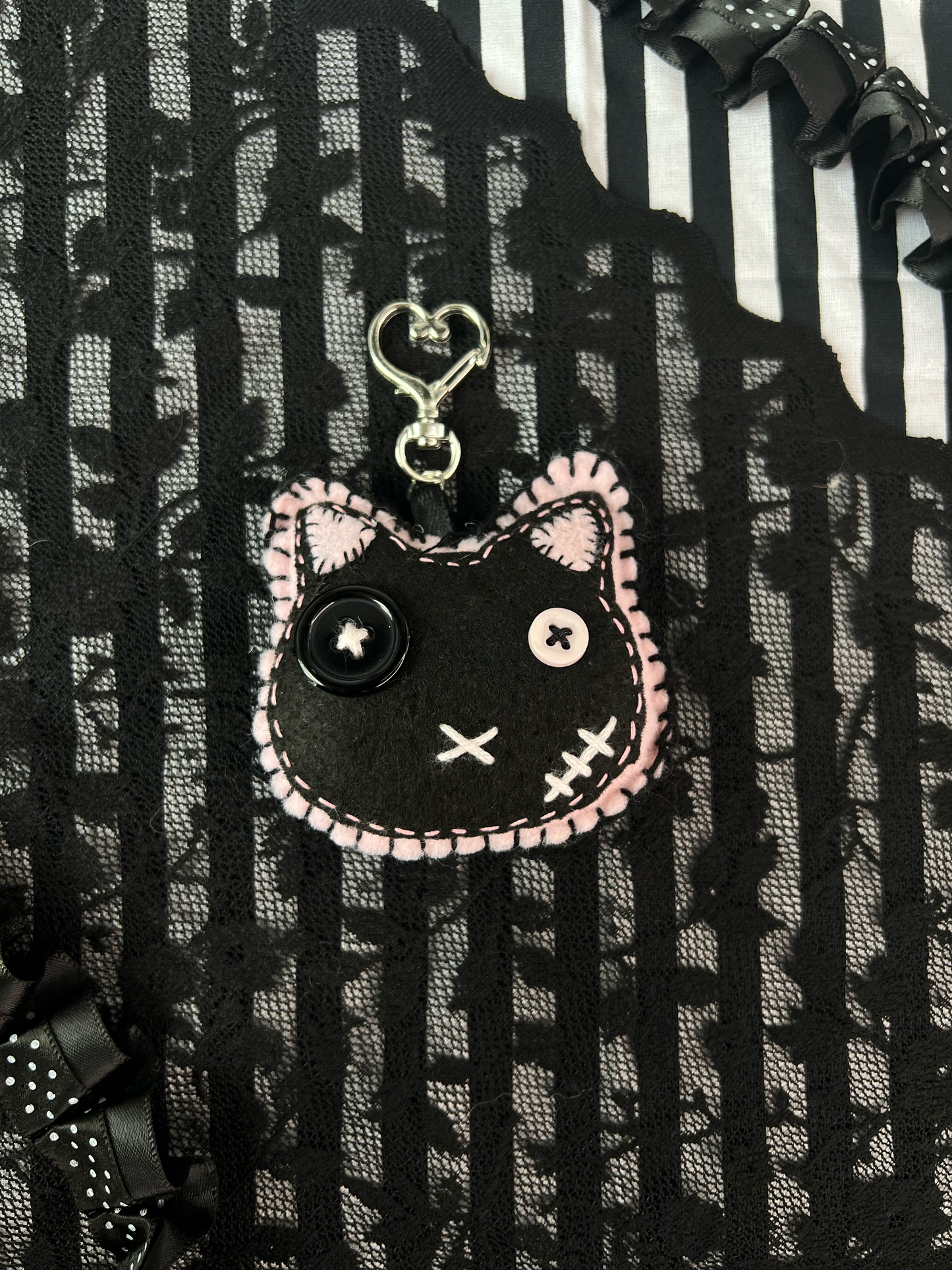 Pink Cat Bag Charm