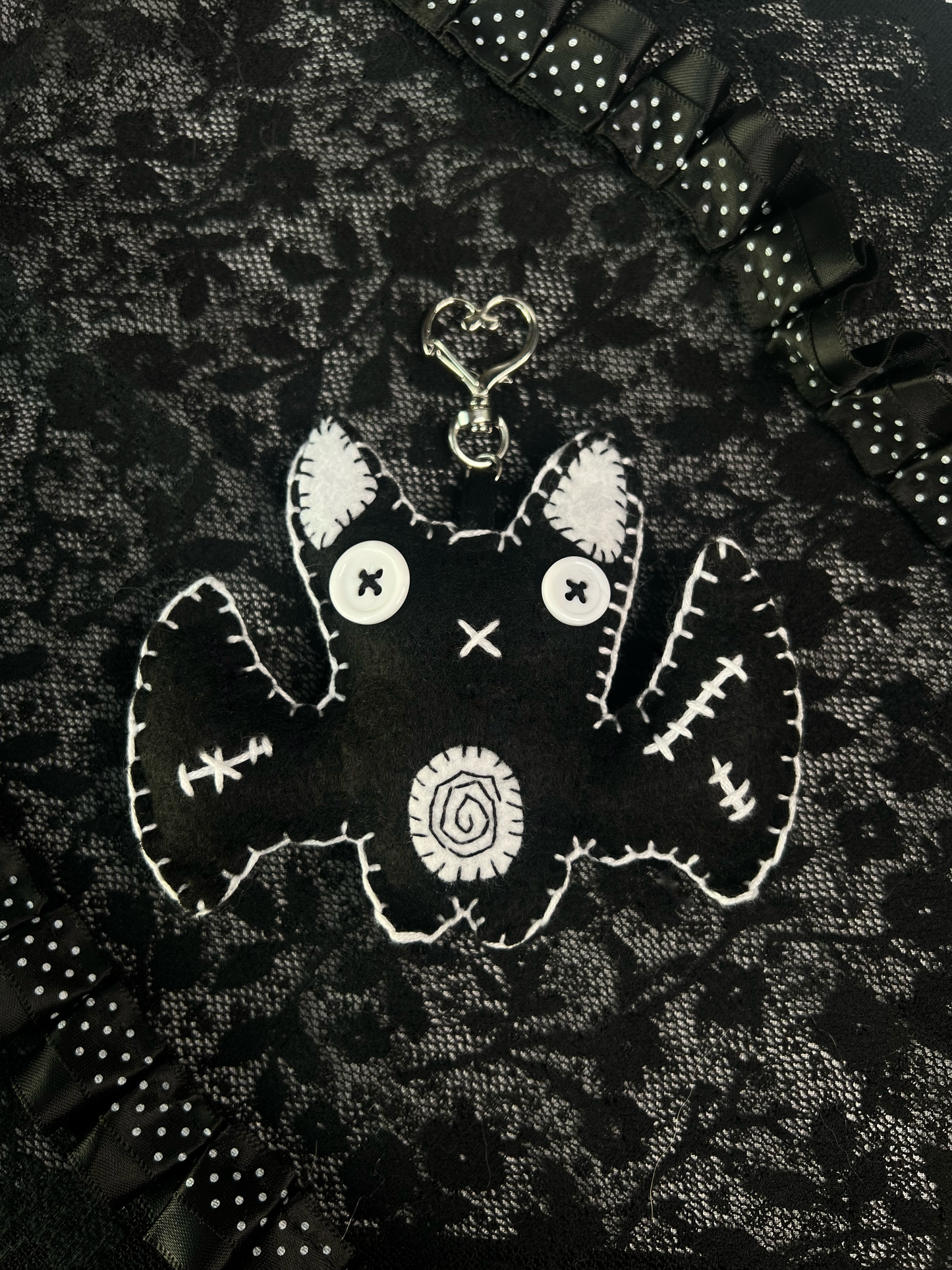 Black Bat Bag Charm