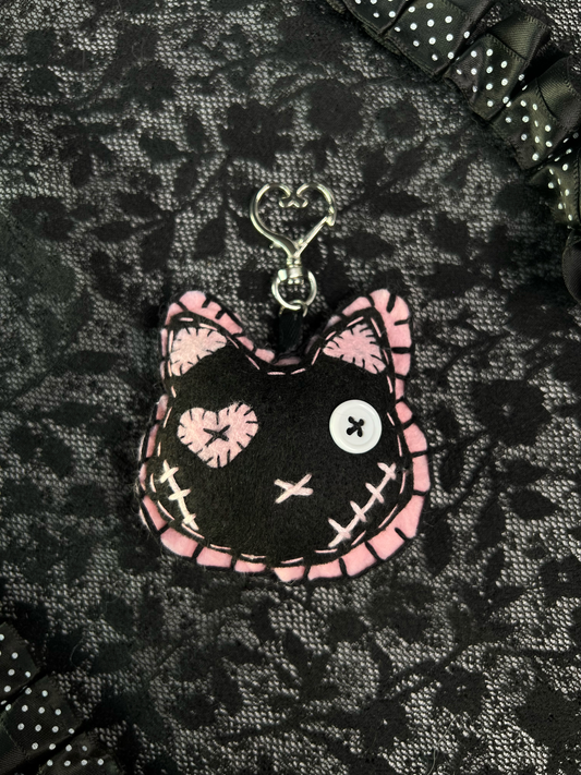 Pink Cat Bag Charm