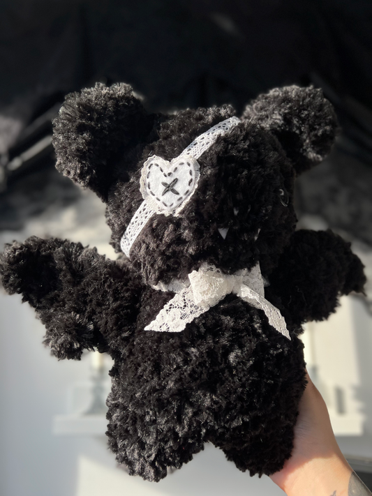 Black and White Bat Plush